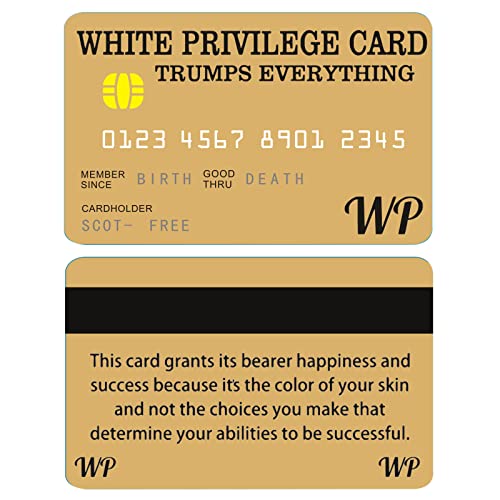 12PCS White Privilege Cards Trumps Everything Wallet Inspirational Cards, Gold Privilege Card for Men Women (12PCS, Golden)