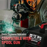 YESWELDER Aluminium MIG Schweißgerät 250A 230V, MIG/Pulsed MIG/Fülldraht/Aluminium MIG/Lift TIG/Elektroden schweißgerät 6-in-1 Multifunktions, Digital Display, Kompatibilität für Spulenpistole – Ansicht 5