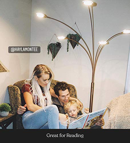 Brightech WD-Y4WQ-XPRW Orion Arc Floor Lamp For Living Room, Tree Floor Lamp With 5 Adjustable Arms, Multi-Head Standing Lamp thumb #7