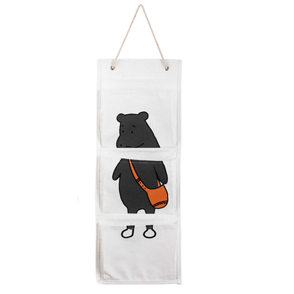 Sac de rangement suspendu à 3 poches en tissu pour porte et mur
