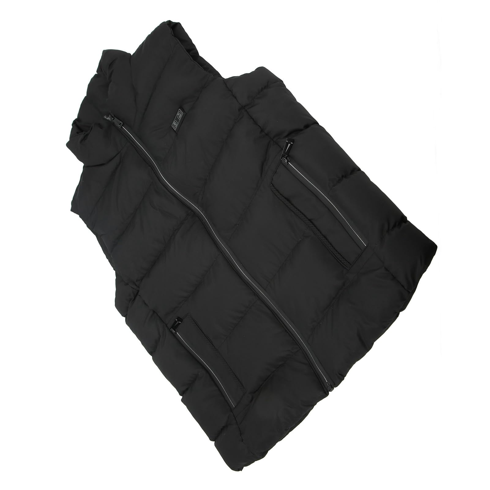 HEEPDD Chaleco con Calefacción USB, Cuello a Prueba de Viento, Forro de Poliéster Impermeable, Chaqueta con Calefacción Eléctrica de 3 Etapas para Hombres en Invierno