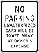 Accuform NO Parking Unauthorized Cars Will BE Towed Away at Owners Expense (FRP252RA)