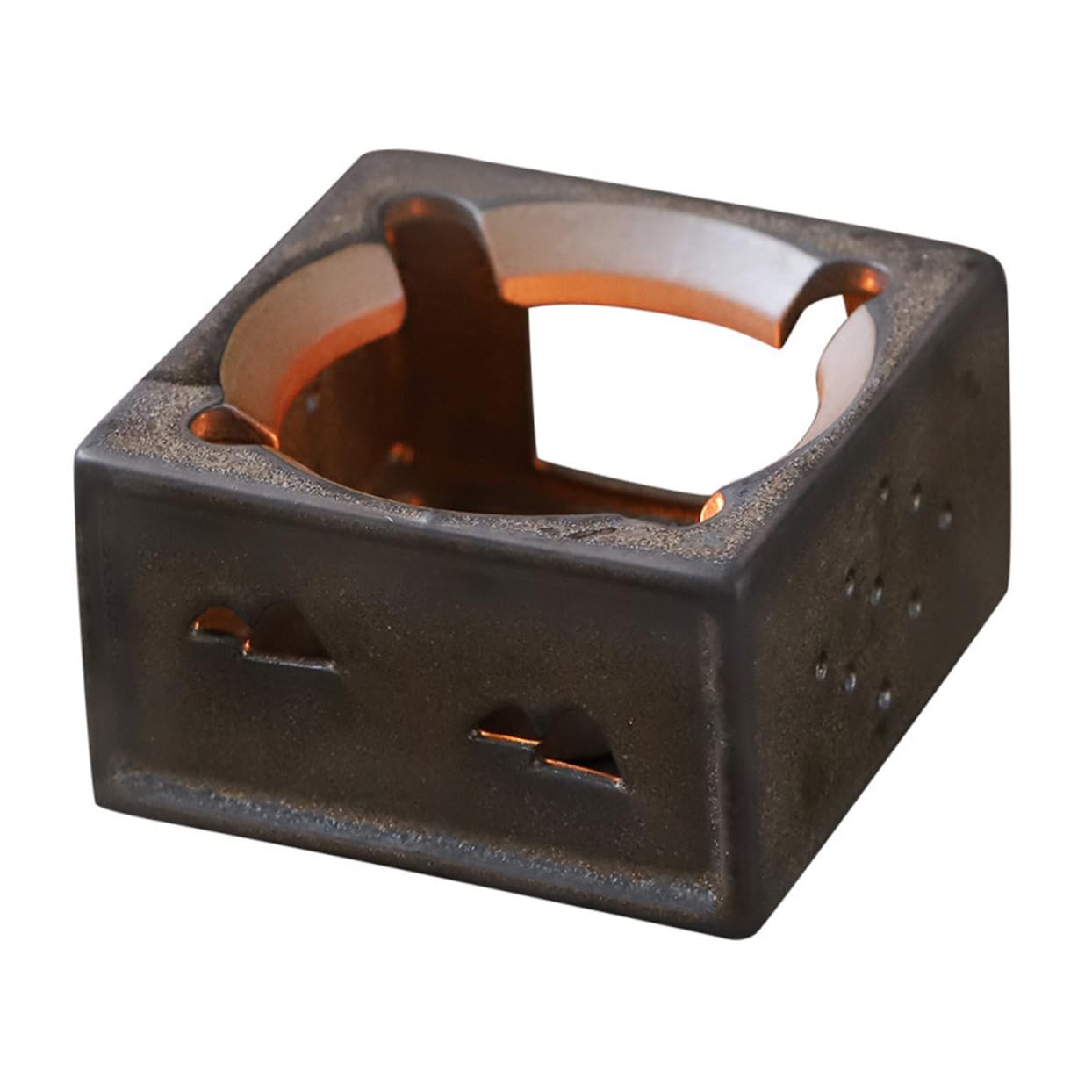 ULTECHNOVO 1Pc Ceramic Teapot Warmer Vintage Tea Heater with Ventilation Ceramic Material Non Slip Base for Use for Home Tea Brewing Without Candle