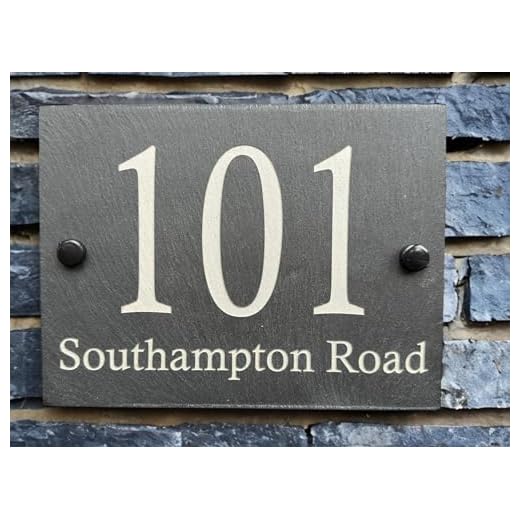 Personalised Rectangle Slate House Signs Door Number/Street Name 200x150mm Deep engraved…