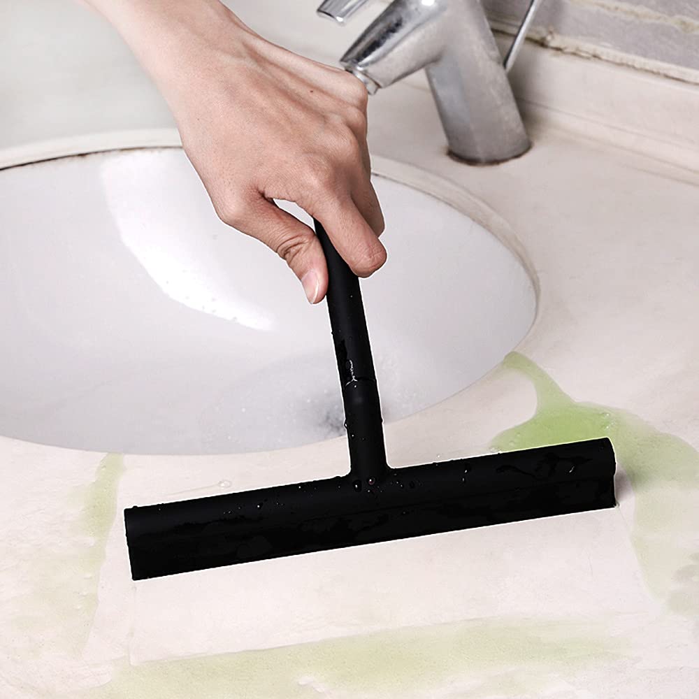 Raclette Vitre Douche Avec Support, Raclette Vitre En Silicone Pour Salle De Raclette Douche