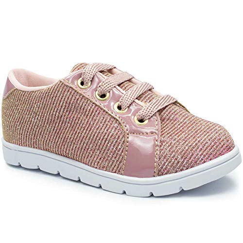 Tênis Infantil Menina Gliter 24 (21, Rosa)