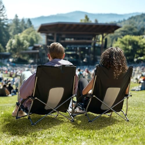 Portal Strandstuhl klappbar leicht Campingstuhl faltbar niedrig 150KG – Ansicht 2