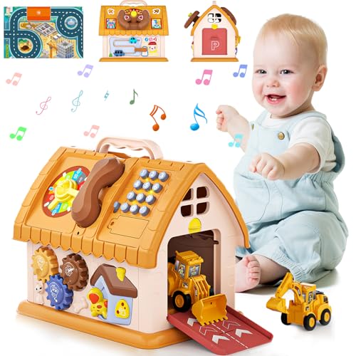 Image of Kikikid Toys for 1-2 Year Old Gifts, Montessori Toddlers Toys with Sound & Lights, 8 in 1 Multi-Functional House Toy for Boys Girls, Early Educational Learning Toy for First Birthday