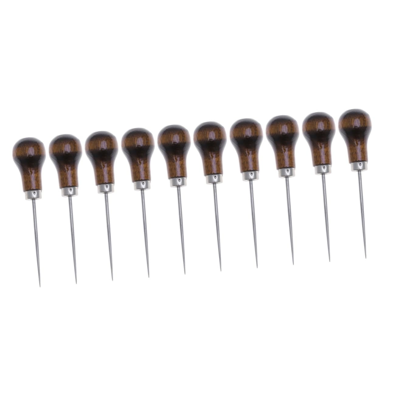 ARTIBETTER 2sets Wooden Sewing Tailors Awl Tool Scratch Awl Compact Portable Sturdy Wear Resistant for DIY Projects 5pcs*2