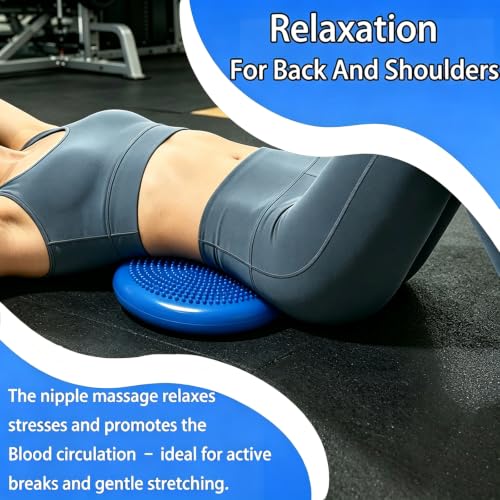 Image of Rancer Wobble Cushion Balance Disc with inflation Pump, Wiggle Seat | Core Strength Trainer, Extra Thick Non-Slip, Stability Training, Improve Sitting Posture For Sensory Kids, Adults