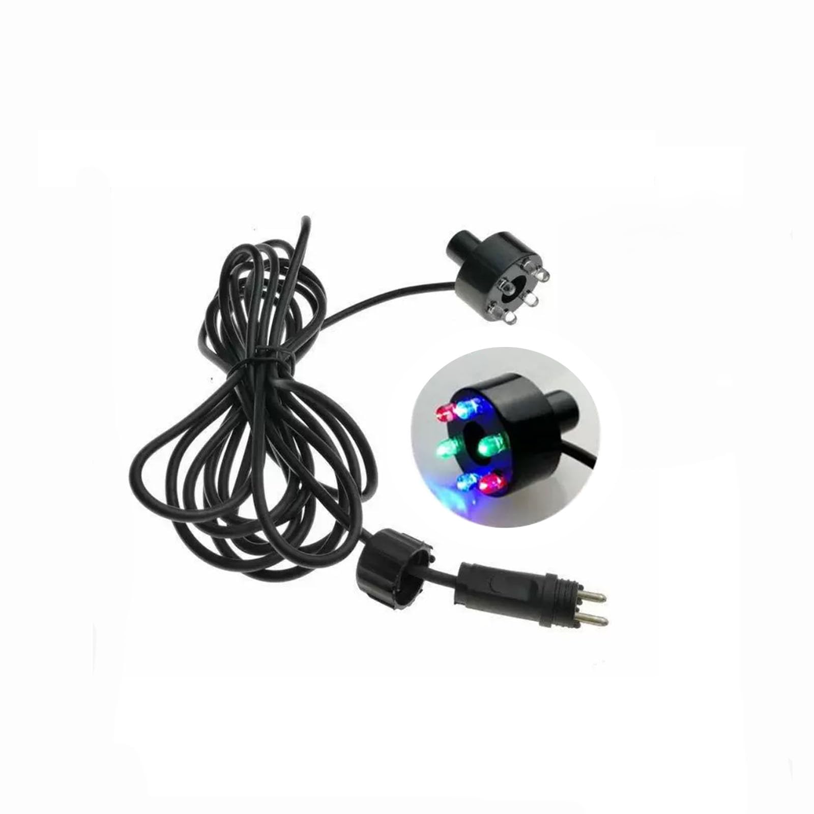 lopituwe RGB 6 LED AC12V Water Fountain Light LED Replacement Cluster Light with 2 Pin Connection Underwater Pond Lights Water Feature Lights for Pond, Aquarium, Pool, Garden, Fountain (Color)