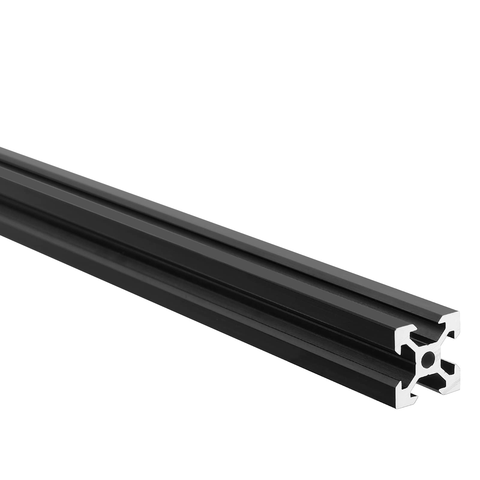 JiGiU Lot de 9 Profilés en Aluminium 2020 Type V 1000 mm | Rail Linéaire Anodisé Norme Européenne, Profilés d'Extrusion, pour Imprimante 3D CNC et DIY, Noir