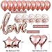 Valentines Day Decorations, 40 Inch Rose Gold Love Balloons Kit – Pack of 20 | Rose Gold Valentines-Day Party Supplies, Heart Shaped and Latex Balloon kit | Wedding, Bridal Shower Decorations