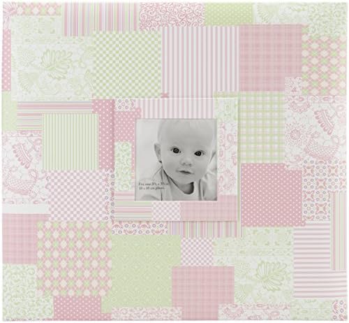 MBI Plastic Baby Post Bound Album with Window 12-Inch x 12-Inch-Bubbles,Green