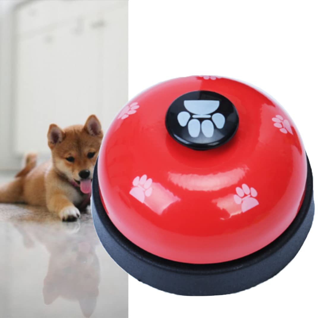 Campanello per addestramento del Cane Cucciolo Porta per Animali Domestici Rosso Antiscivolo Gomma