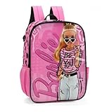 Mochila Escolar, Infantil, Barbie, Grande, Rosa Luxcel