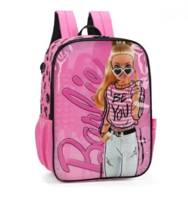 Mochila Escolar, Infantil, Barbie, Grande, Rosa Luxcel