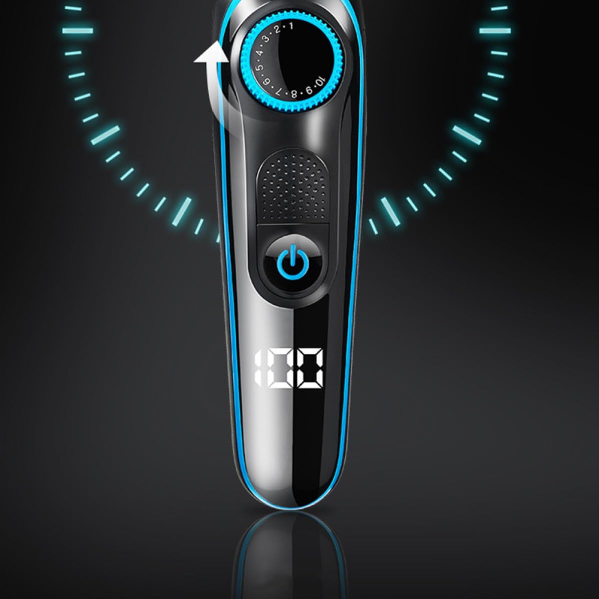 ULTECHNOVO 5 in 1 Elektrischer Haartrimmer mit Lcd Display Ergonomisches Design Edelstahlklingen Kratzfest für Reisen und Geschäftsreisen