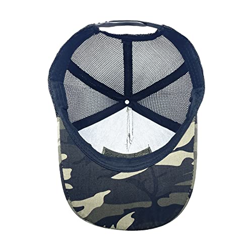 Nvjui Jufopl American Flag Hat, Usa Flags Trucker Hat For Men & Women, Adjustable Embroidered Baseball Cap, Mesh Snapback Hat Camo #TOP4