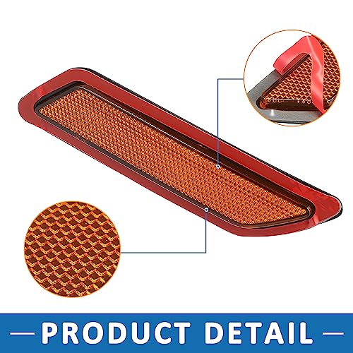 Image of Bumper Reflector Side Marker 63147274521 63147274522 Front Reflector for BMW 328i 2012-2015 Plastic (Set of 2)