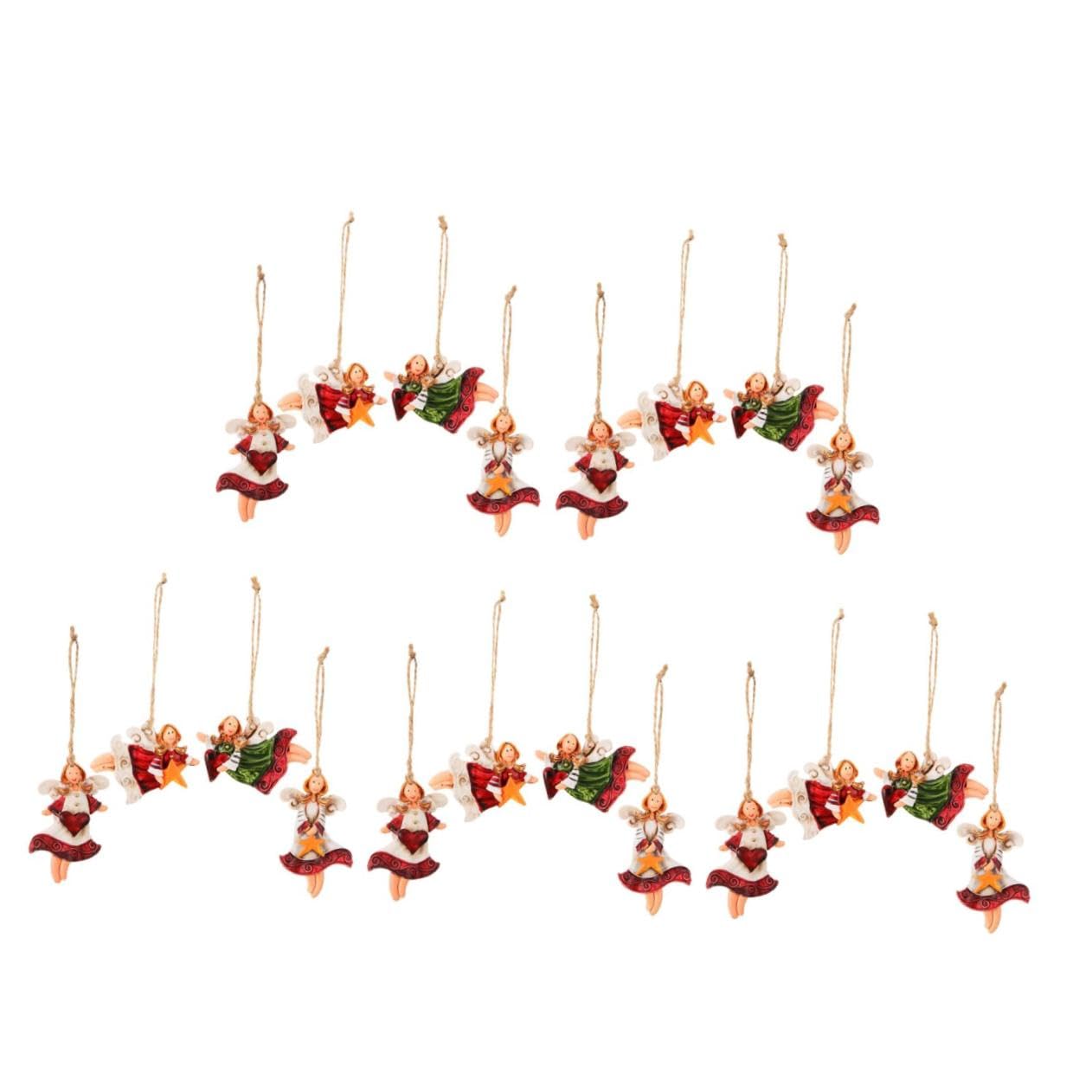 Amosfun 5 Juegos Colgante Ángel De Navidad Christmas Tree Decorations Navideños Christmas Decor Colgantes del Árbol De Navidad Colgante De Ángel Resina 4 Uds * 5