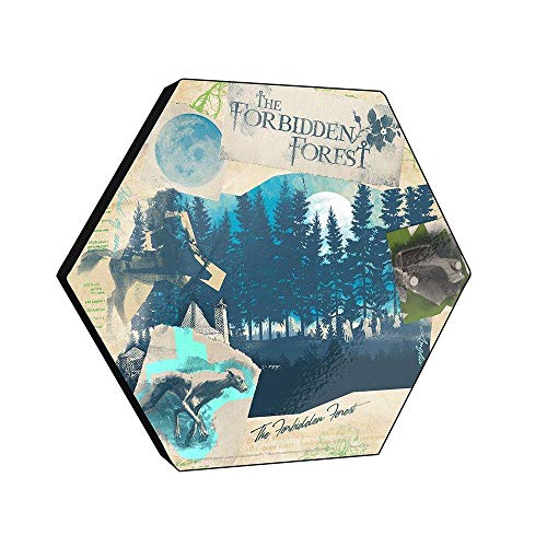 Impression sur bois Harry Potter déco murale modulaire Forêt Interdite aquarelle
