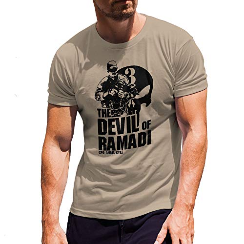 American Sniper T-shirt Navy Seal Team 3 US Irak #15939 - Beige - Medium
