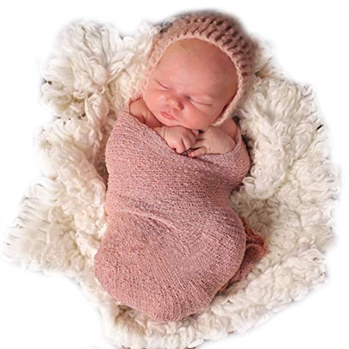 Sunmig Newborn Baby Stretch Wrap Photo Props Wrap-Baby Photography Props (Peach)