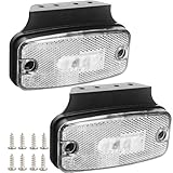 AGRISHOP 2X Seitenmarkierungsleuchte -Begrenzungsleuchte Weiß LED mit Unterstützung Wohnwagen...