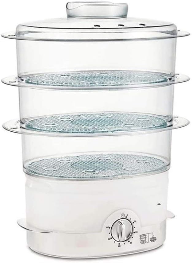 Electric Steamer, Food Steamers 3 Tier Large, Home Multi-Function Automatic 8L Large Capacity Electric Steamer with Timing and Anti-Dry Protection