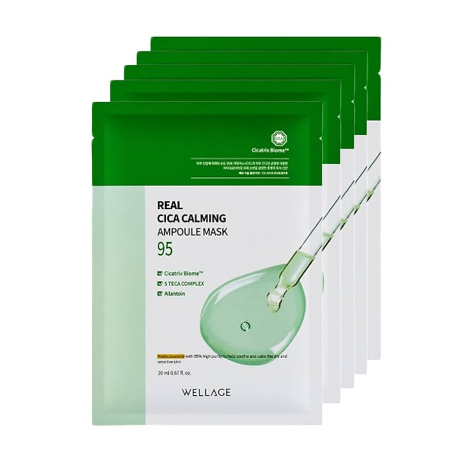 Amazon.co.jp: WELLAGE (ウェラージュ) REAL CICA SHEET MASK (5