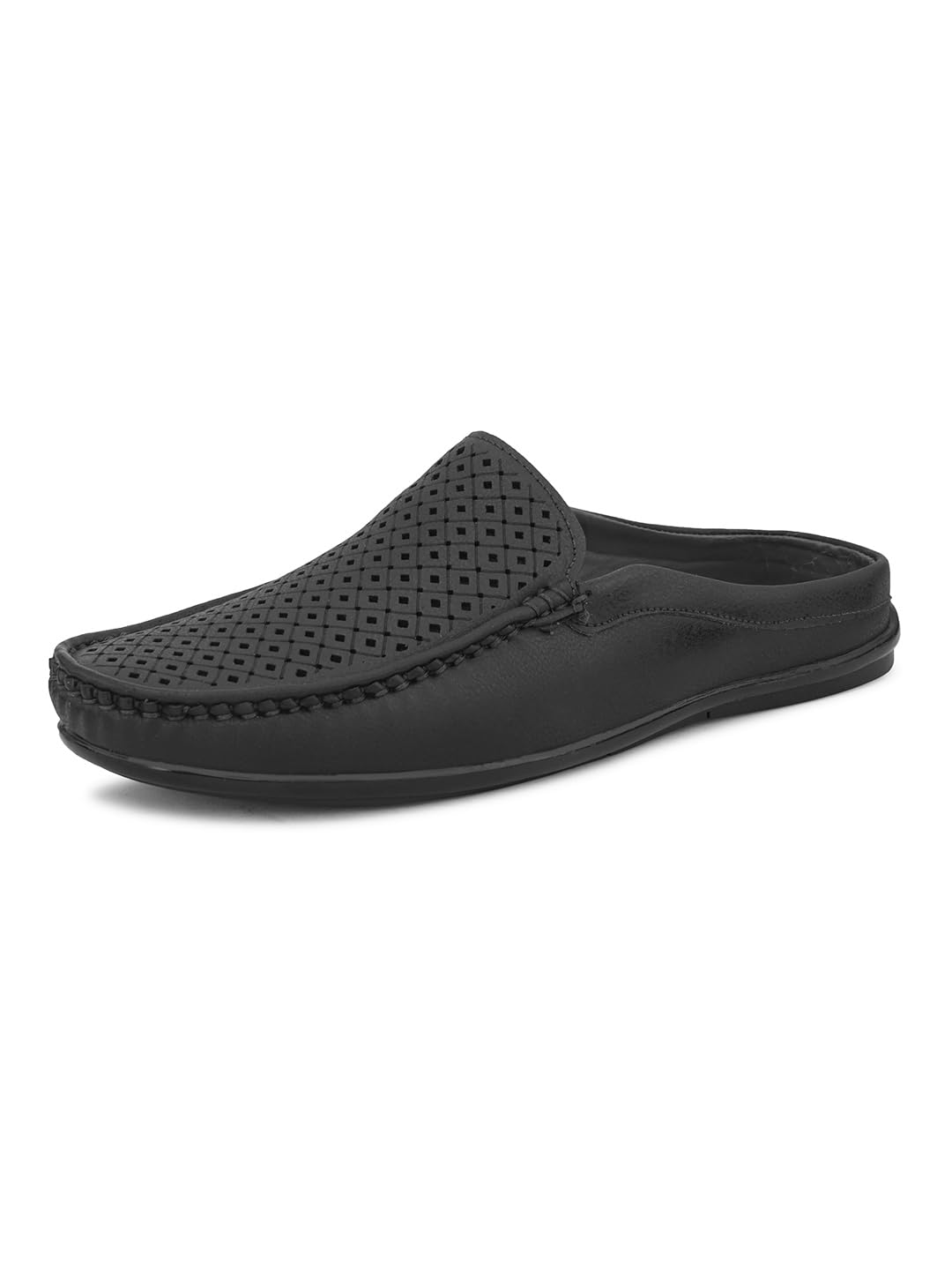 SIR CORBETT Black Vegan Leather Back Open Loafers Shoes for Men - 13 UK (B0DHKK221C) Amazon Price History, Amazon Price Tracker