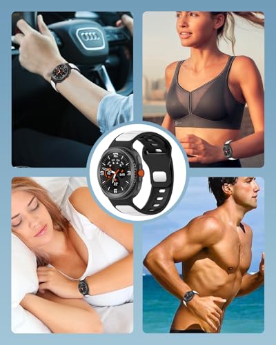 Image of Bands for Samsung Watch 8 Smartwatch,Sport quick-release Silicone Band for Samsung Watch 8,Soft Lightweight & Ventilated Comfort Replacement Smartwatch Strap,Adjustable Wristband