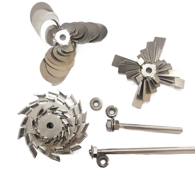 Lab Dispersion Paddle, Stainless Steel Stirring Rod Disc Blades Lab Mixer Accessories Multiple Sizes(Stirring Rod 100mm+nut)