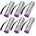 Produktbild LEAGY 6 Stück Mini LED 395NM UV Taschenlampe mit 9 LEDs für Heimtierurindetektoren Fleckendetektor Etc (Silber)