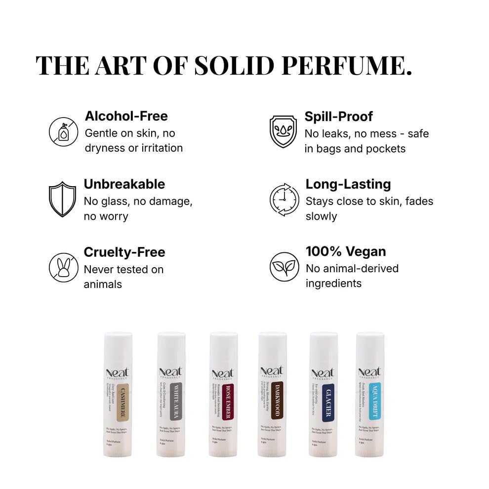 Image of Discovery Size 6g Solid Perfume Collection - Alcohol-Free Long-Lasting Unisex Fragrance, Travel Friendly Mini Perfume, Pocket Size Trial Pack (Aqua Drift)