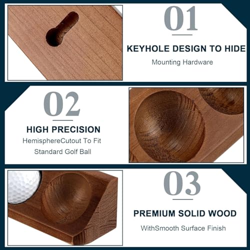 Rangement en bois pour 12 balles de golf standard - Pack de 2 - 8