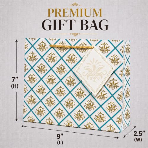 Image of Gift Bags small Pack of 10 - Paper Bags for Gifting - 9x7x2.5 Inch - Paper Bags for Return Gift | Return Gift Bags for Wedding Birthday Baby Shower | 4 Color Combo by Apex Graphics