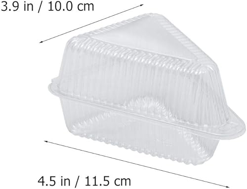 Miniatura 5 de LZbeove Cajas triangulares pequeñas para tartas de queso para tartas, recipientes triangulares de plástico con tapas, embalaje para llevar para el