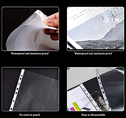 Punched Pocket A4 Strong 45 Micron Transparent Poly Wallets Glass Clear Sheet Protector By Arpan (A4-104 X 5 Pack