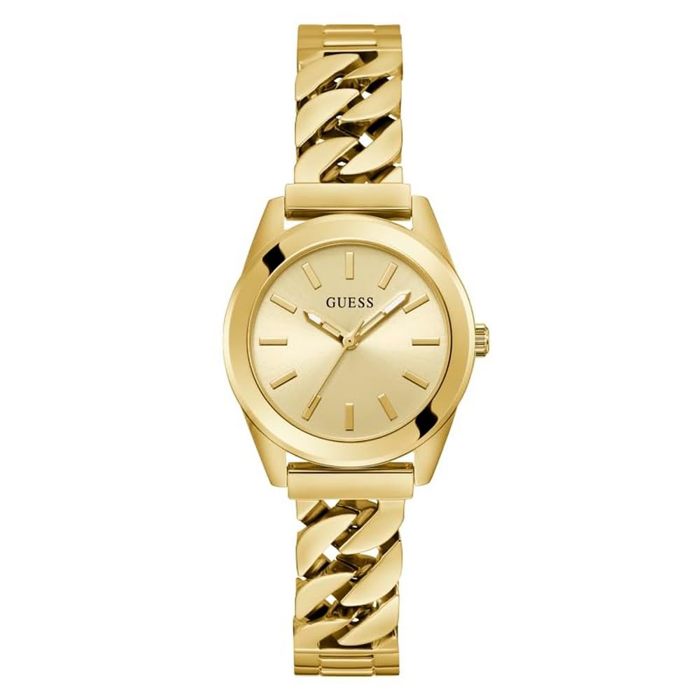 GUESS Stainless Steel Women Champagne Analog Round Dial Watch- Gw0653L1, Gold Band (B0CLF543HR) Amazon Price History, Amazon Price Tracker