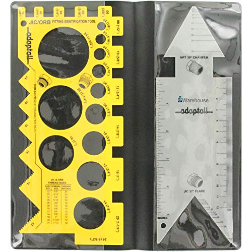 Adaptall Hosewarehouse Brand Tgk02-Hw Sae American Thread Identification Kit W/Adaptall Gauges thumb #2