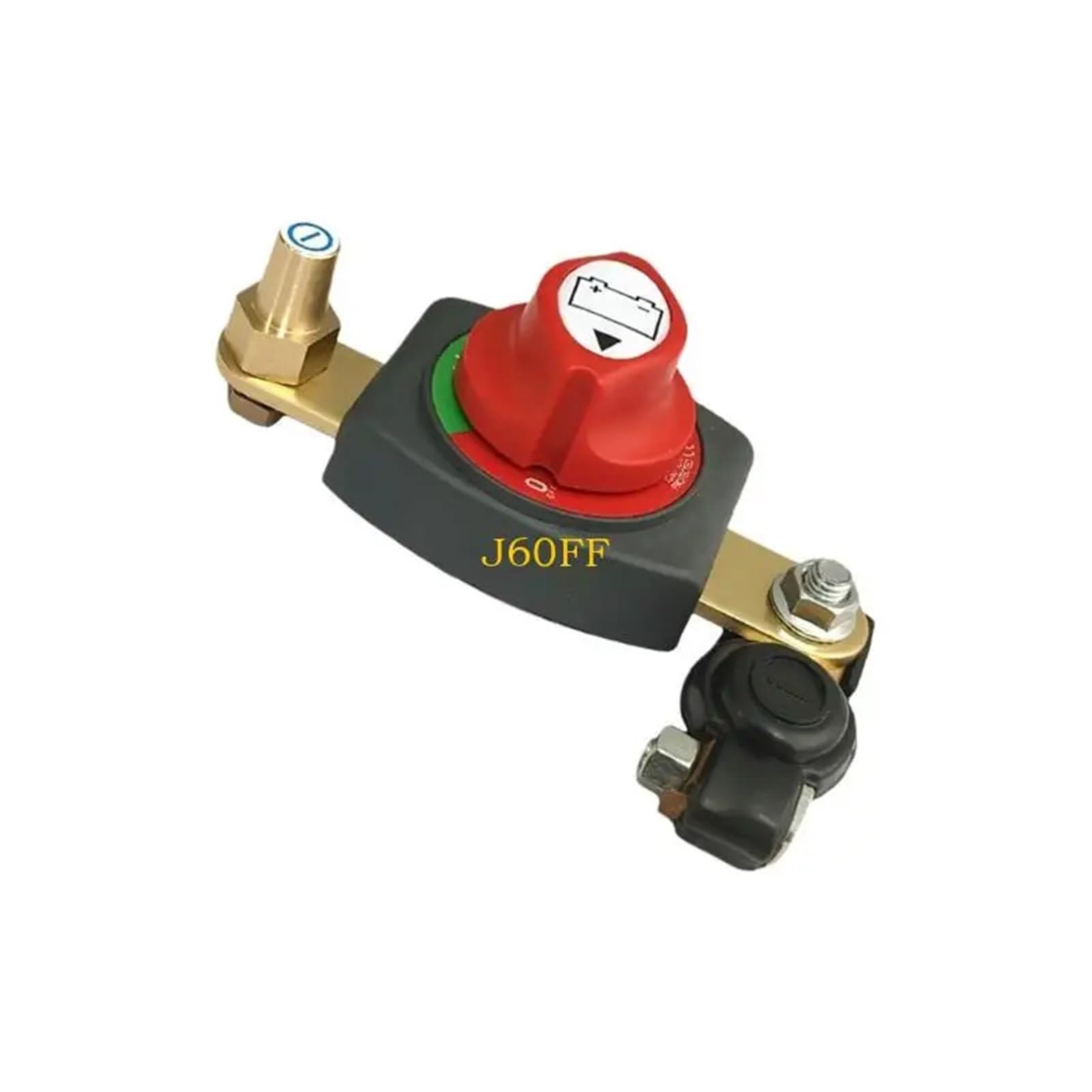 1 Uds J60F interruptores de corte de Terminal negativo de latón Premium capacidad de 250 amperios for coches barcos camiones con operación Manual Simple(Positive electrode)