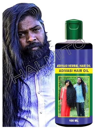 Image of Adivasi Hair Herbal Oil Organics Adivasi Hair Oil Repair & No Frizz, Nourishing & Hydrating (100 ml (Pack of 1), Brown, 2)
