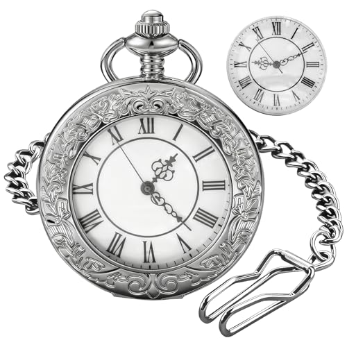 Reloj de bolsillo de cuarzo elegante con esfera de textura ondulada Tiong