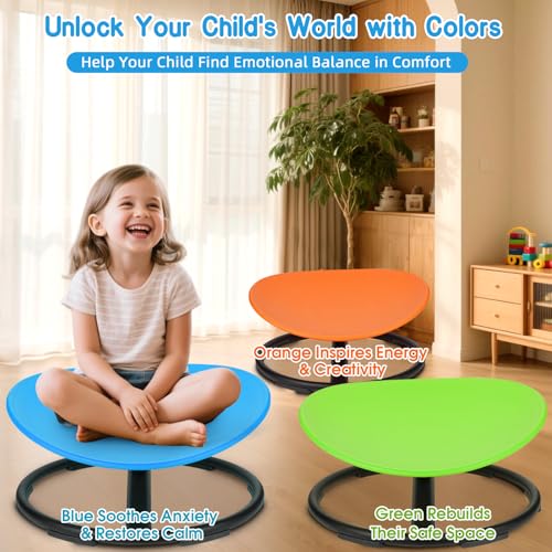Image of Winnrok Spinning Chair for Autistic Kids, Sensory Chair for Kids Swivel Chair Training Body Coordination, Sit and Spin Toys for Toddlers with Autism & ADHD Autism Sensory Products Toys