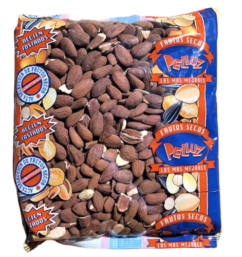 Almendra Tostada sin sal 1Kg ESPAÑA - almendra tostada con piel sin sal - pelluz