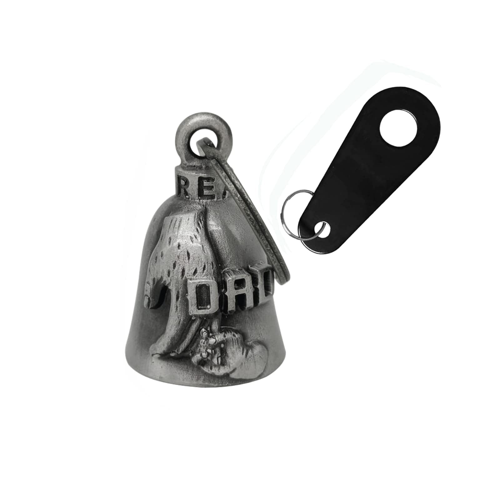 Dream ApparelMotorcycle Bell for Biker US Flag Riding Bell Guardian Bells Motorcycle Accessory or Keychain for Luck, With Bag Gift Box