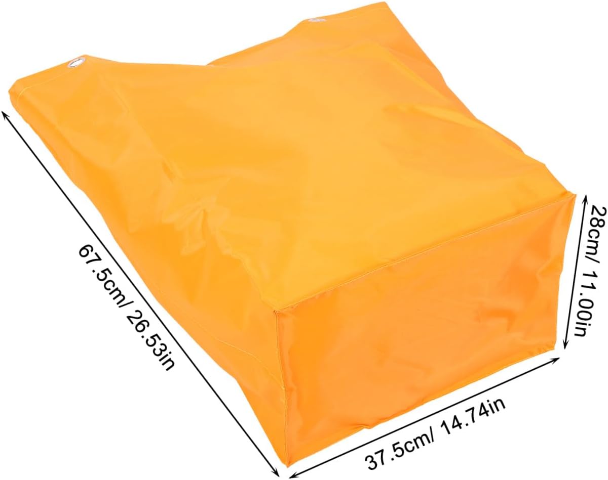 Replacement Janitorial Cart Bag, Heavy-Duty Yellow Fabric Cleaning Bag for Janitorial Carts, Multipurpose Cleaning Supply Organizer for Housekeeping and Industrial Use
