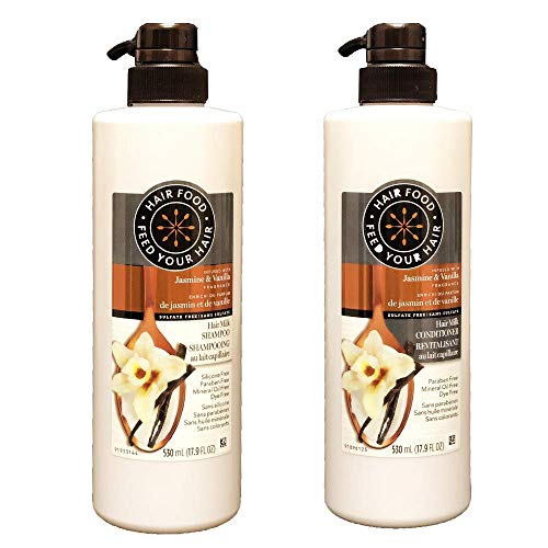 Hair Food Sulfate Free Hair Milk Conditioner And Shampoo Infused With Jasmine & Vanilla Fragrance (Set)